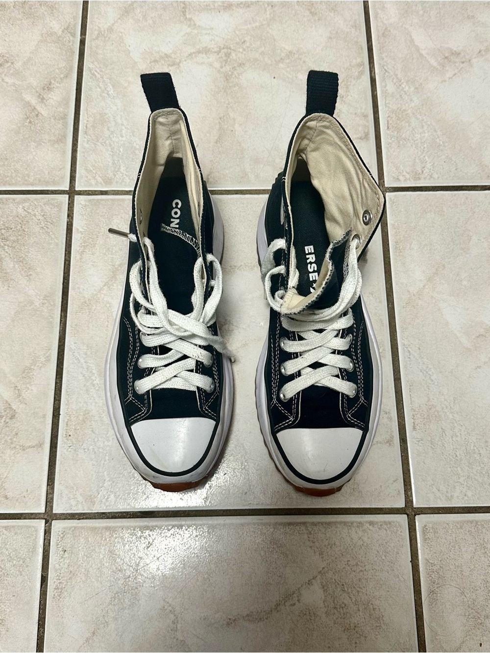 Converse Run Star Hike Black Platform High-Top Sneakers – Women’s Size 8.5